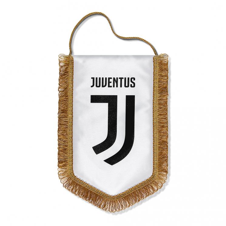 Gagliardetto Juventus 28x20cm fondo bianco 