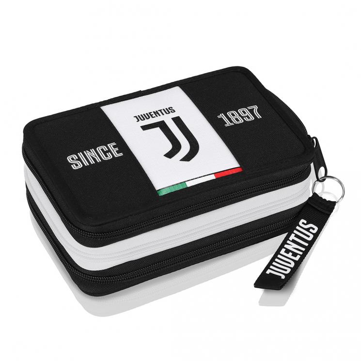 Visita lo Store di JuventusSEVEN SPA Astuccio Juve Vuoto Ovale Organizzato 22x9x5 cm Prodotto Ufficiale Refill Penna Cancellabile Compatibile con Frixion 