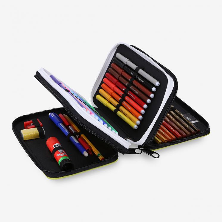 JAKAGO 304 Slots Trousse Crayons,4 Compartiments Trousse Crayon de