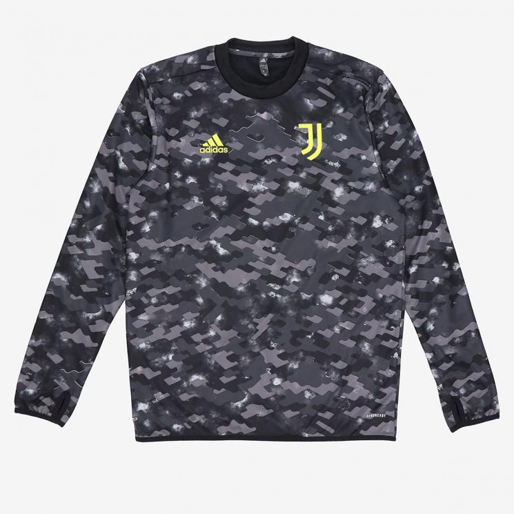 Herren Bekleidung T-Shirts Langarm T-Shirts adidas Fleece Juventus Turin Pre-Match Warm Oberteil in Grau für Herren 
