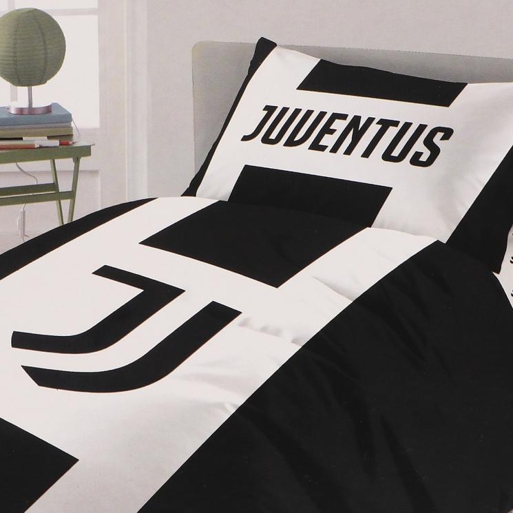 Garçons Juventus FC Single Fitted Bed Sheet 100% coton-noir/blanc football 