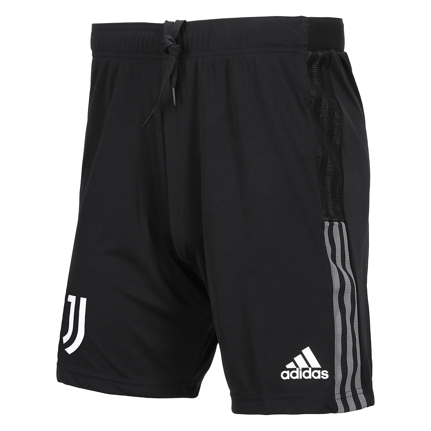 Juventus サッカージャージ 黒白ストライプ JUVENTUS BLACK TRAINING SHORTS 2021/22