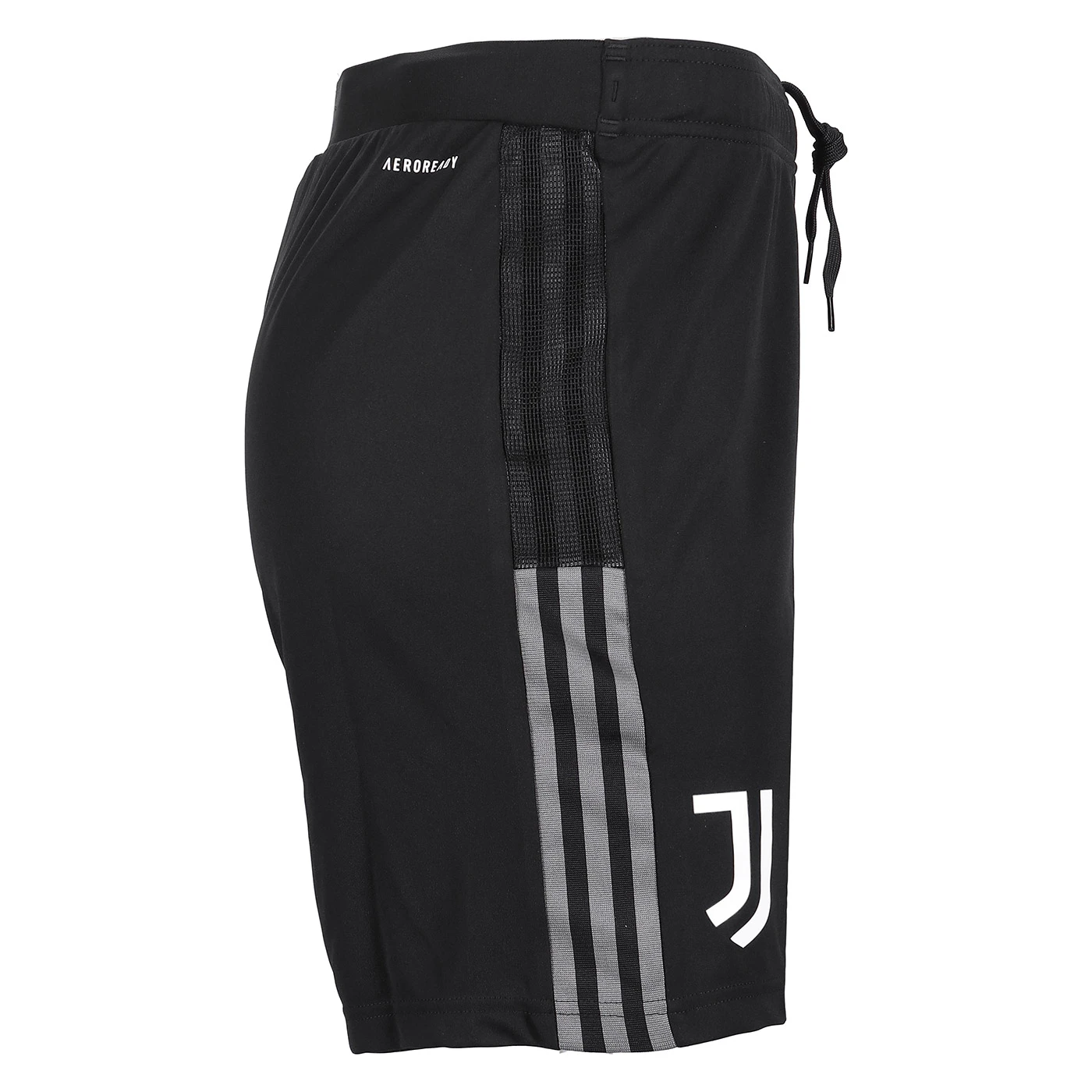 Juventus サッカージャージ 黒白ストライプ JUVENTUS BLACK TRAINING SHORTS 2021/22