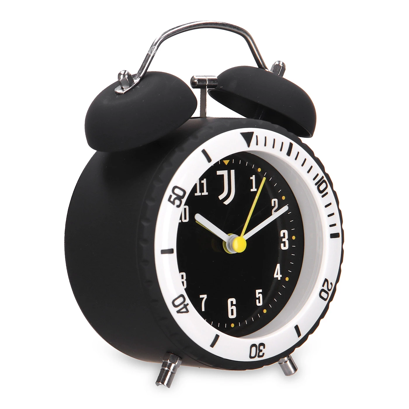 Sveglia Ufficiale Juventus 'Fino Alla Fine' - Modello Classico Nero Con Campane Bianche