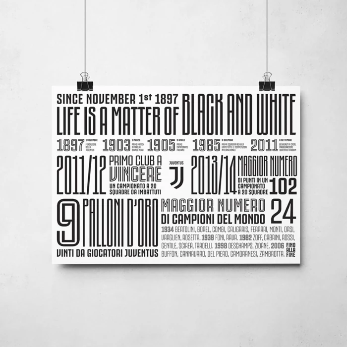 JUVENTUS LIFE IS A MATTER POSTER