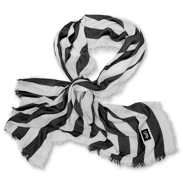 JUVENTUS WHITE STRIPED SPRING PASHMINA