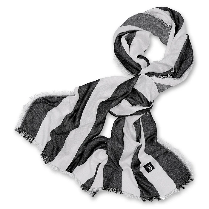 JUVENTUS WHITE AND BLACK SPRING PASHMINA