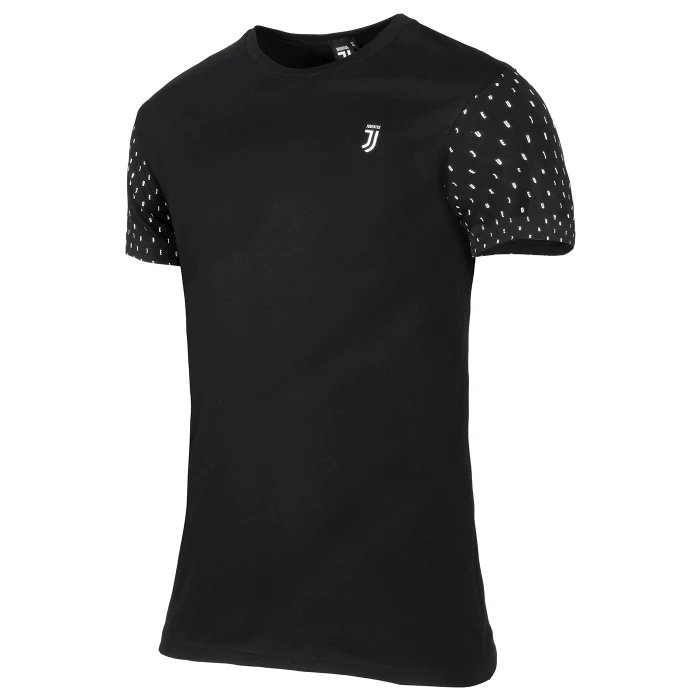 JUVENTUS BLACK LOGOS T-SHIRT