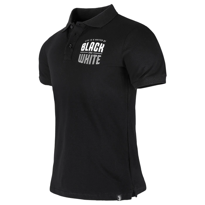 JUVENTUS BLACK GRAPHIC POLO