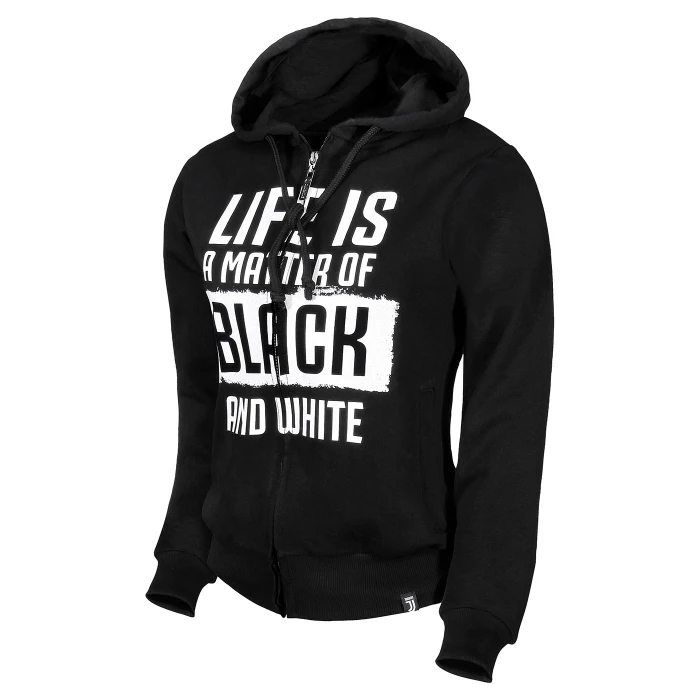 JUVENTUS BLACK & WHITE HOODIE - WOMAN