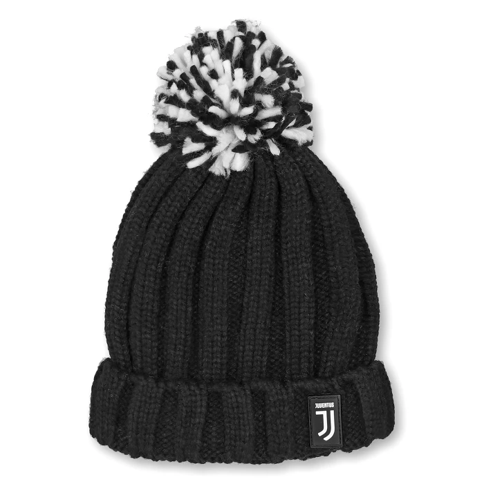 JUVENTUS BLACK PON PON BEANIE - KIDS