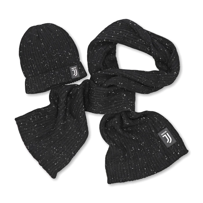 JUVENTUS SET SCIARPA E BERRETTO NERI BAMBINO