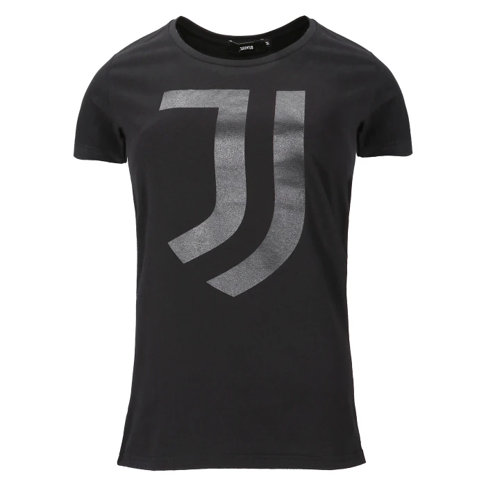 JUVENTUS BLACK LOGO T-SHIRT - WOMAN