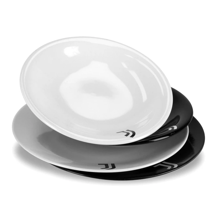JUVENTUS BLACK & WHITE 4 DISHES SET