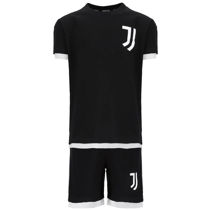 JUVENTUS PIGIAMA NERO LOGO BAMBINO