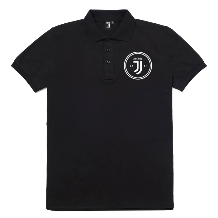 JUVENTUS BLACK LOGO POLO