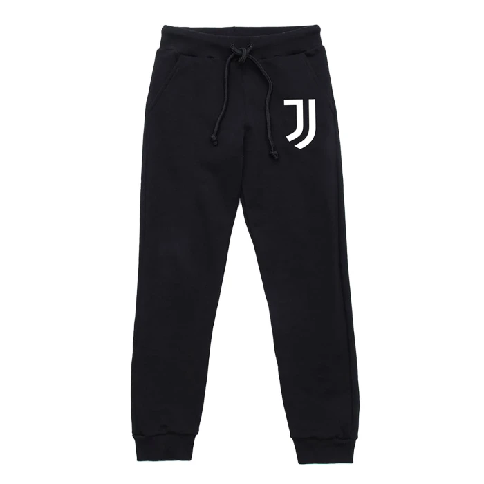 JUVENTUS BLACK LOGO PANTS - TEEN