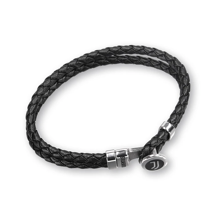 JUVENTUS LEATHER BRACELET WITH LOGO