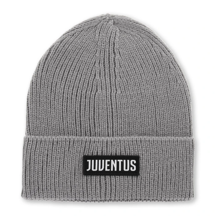 JUVENTUS GREY RIBBED BEANIE
