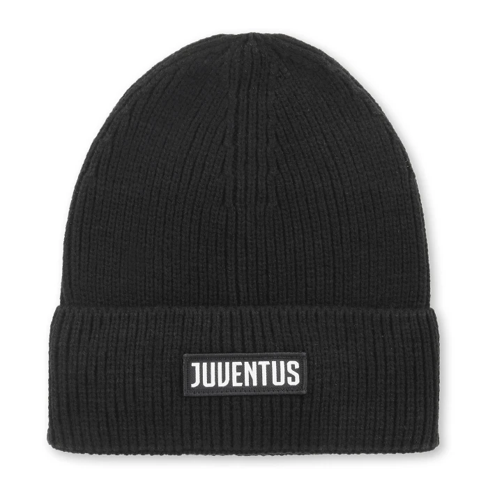 JUVENTUS BLACK RIBBED BEANIE