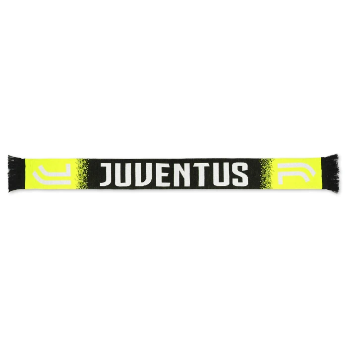 JUVENTUS FLUO YELLOW JACQUARD SCARF