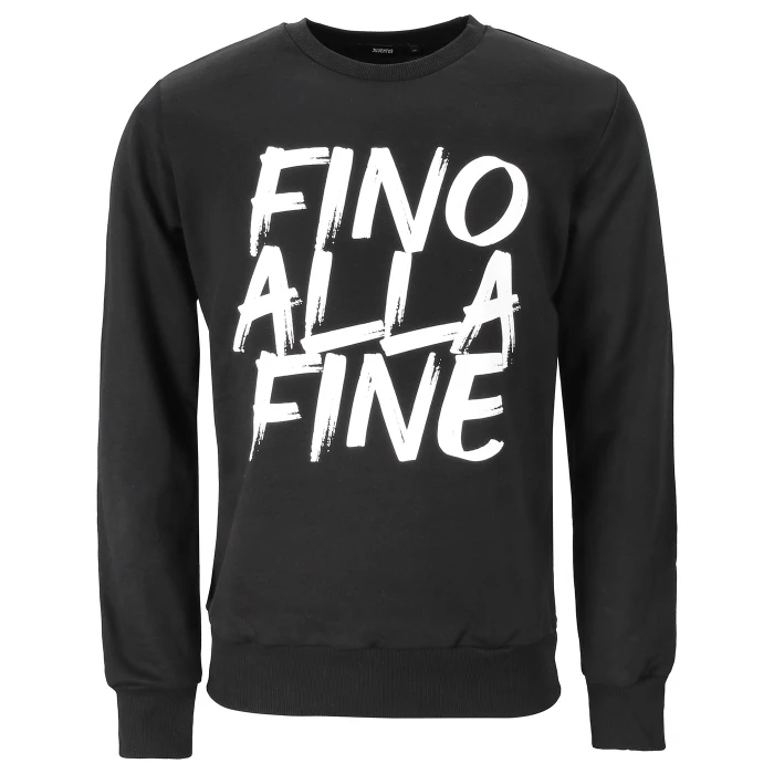 JUVENTUS BLACK FINO ALLA FINE CREWNECK