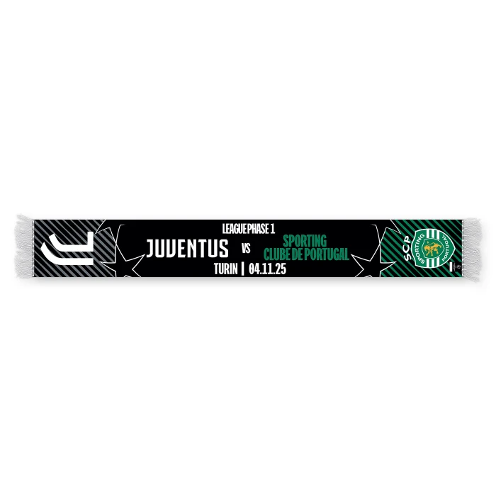 JUVENTUS - SPORTING LISBOA SCARF