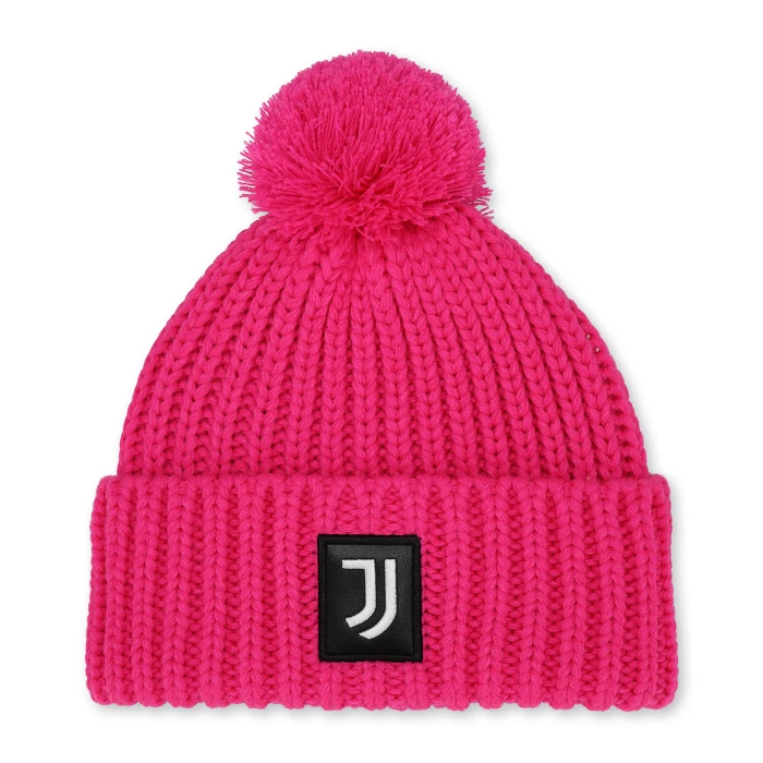 JUVENTUS FUCHSIA POM POM BEANIE