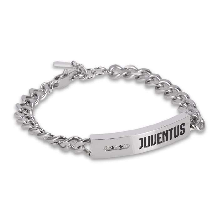 JUVENTUS STAINLESS STEEL ID BRACELET WITH STONES