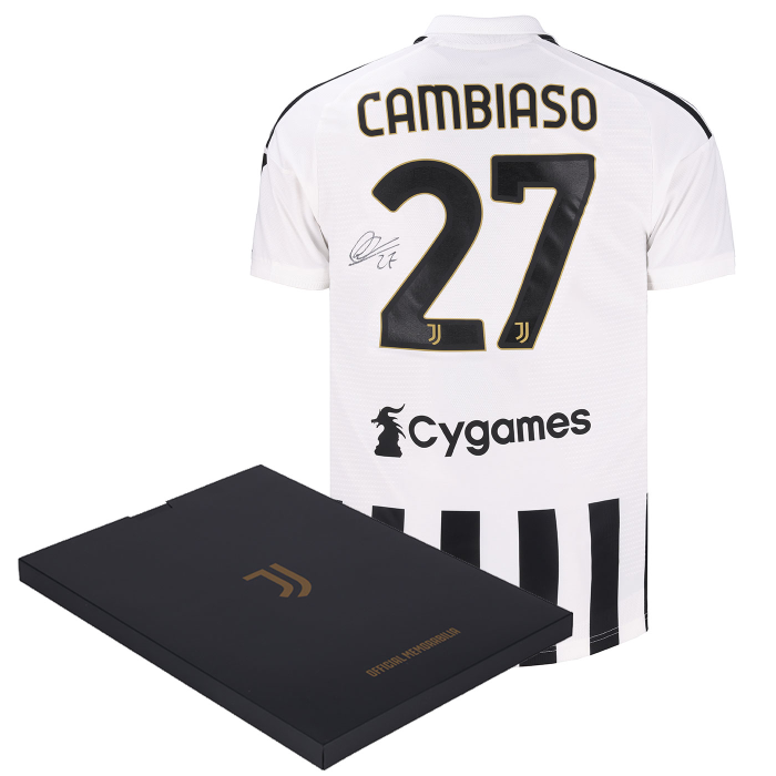 CAMBIASO AUTOGRAPHED JUVENTUS HOME AUTHENTIC JERSEY 2026/27
