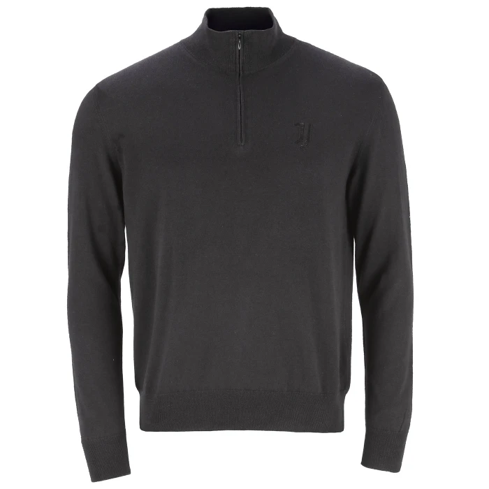 JUVENTUS BLACK WOOLIE HALF ZIP KNIT