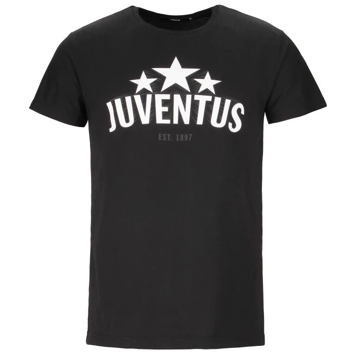 JUVENTUS BLACK 3 STARS T-SHIRT